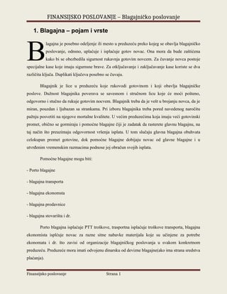 Blagajna i pojam deviznog poslovanja