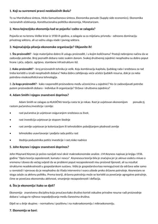 Ekonomija – Pitanja i odgovori