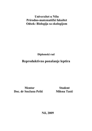 Reproduktivno ponašanje leptira