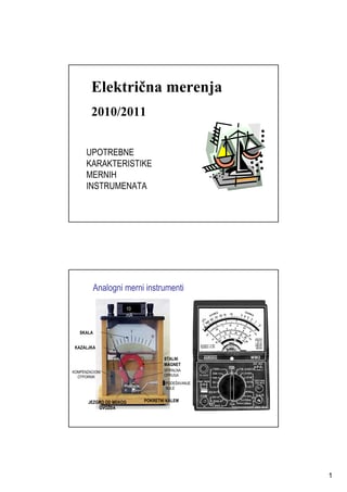 Električna merenja – Karakteristike instrumenata