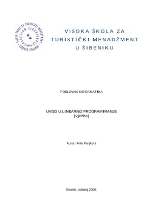 Uvod u linearno programiranje