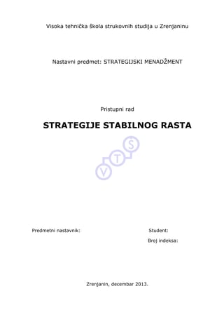 Strategija stabilnog rasta