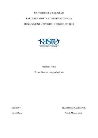 Fitnes trening odbojkaša