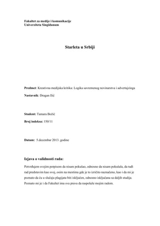 Kreativna medijska kritika