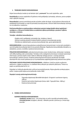 Poslovne komunikacije