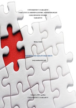 Kriminalno djelovanje sekti