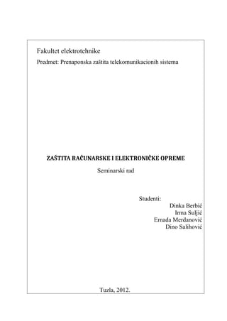 Zaštita računarske i elektroničke opreme