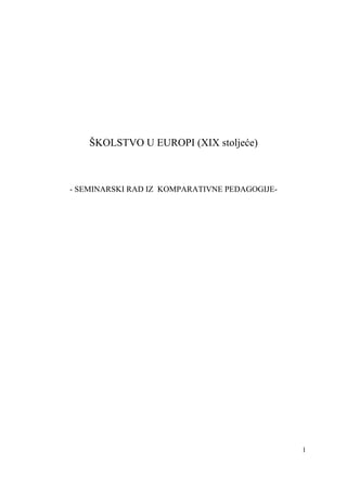 Školstvo u Europi u 19. veku