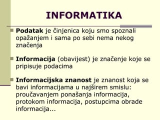 Informatika – Razvoj