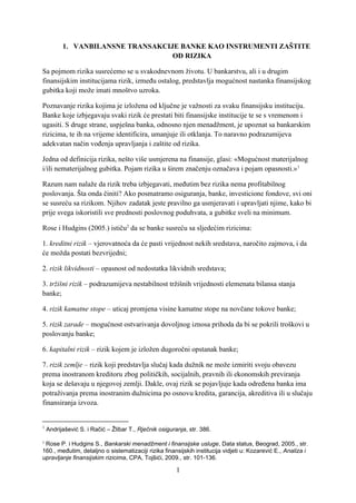 Vanbilansne transakcije kao insrumenti zaštite od rizika