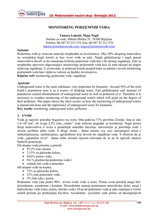 Monitorin podzemnih voda