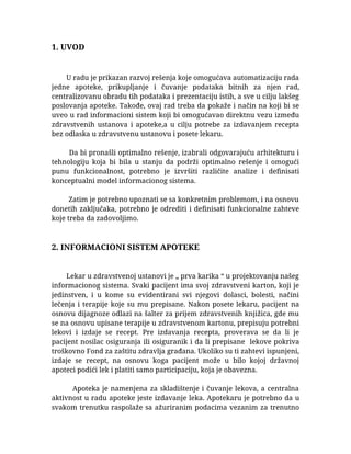 Informacioni sistem apoteke