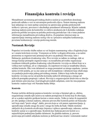 Finansijska kontorola i revizija