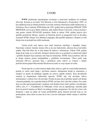 Razvoj web aplikacija i dizajn internet stranica