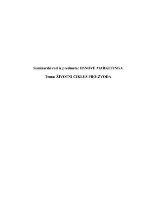 Životni ciklus proizvoda