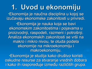 Osnovi ekonomije (prezentacija)