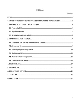 Tranziciona ekonomija i zapuštenost realnog sektora