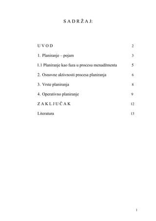 Operativno planiranje