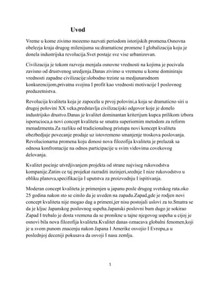 Značaj menadžmenta kvaliteta u savremenom poslovanju