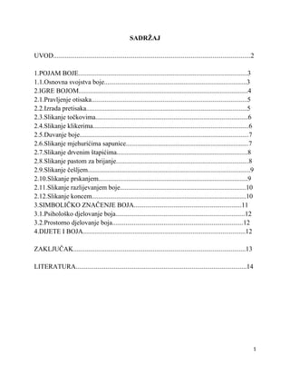 Značaj boja u likovnom izražavanju dece