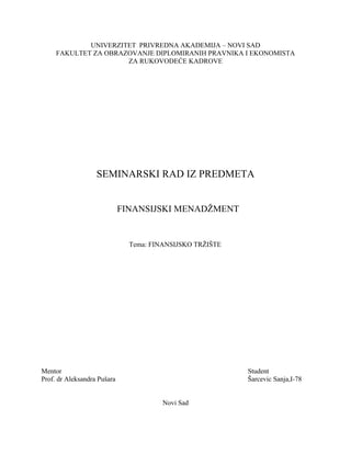 Finansijski menadžment