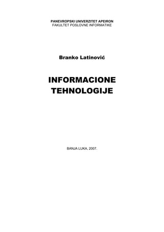 Projektovanje informacionih sistema