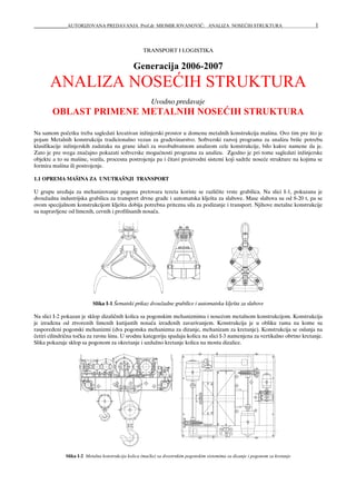 Analize nosećih struktura