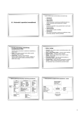 Proizvodni i operativni menadžment