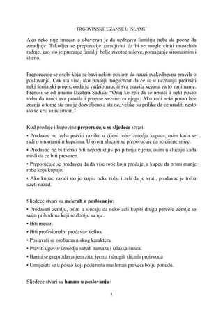 Trgoviinske uzanse u islamu