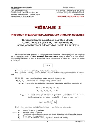 Vežba iz betonskih konstrukcija