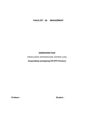 Upravljački informacioni sistemi