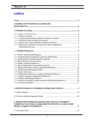 Uloga kompanije Nestle u globalnim investicijama