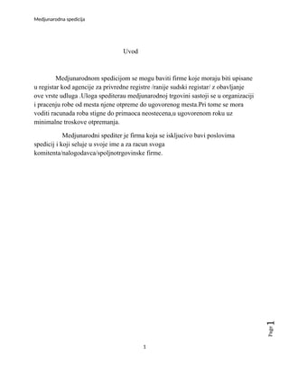 Medjunarodna špedicija