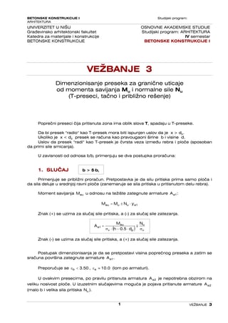 Vežbe iz betonskih konstrukcija