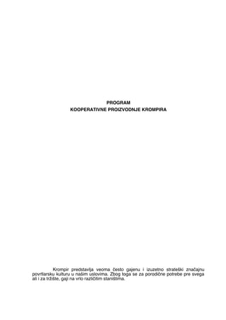 Kooperativne proizvodnje krompira