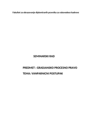 Vanparnični postupak