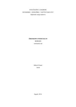 Žiroskopi i inercijalni sustavi