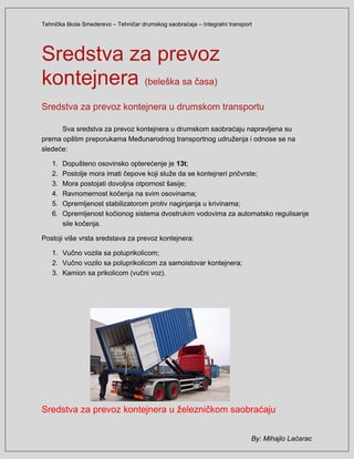 Sredstva za prevoz kontejnera