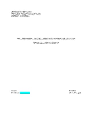 Revizija zavrsnog racuna