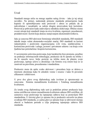 Uvo]đenje  sistema kvaliteta