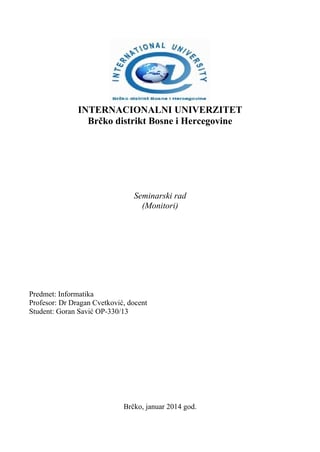 Monitori: crt i lcd tehnologija