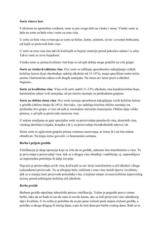 Proizvodnja i sorte vinove loze