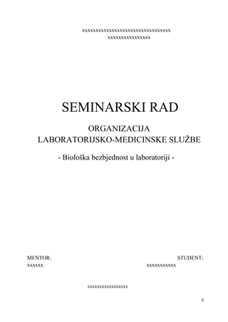 Biološka bezbjednost u laboratoriji