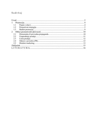 Promocija marketing miksa