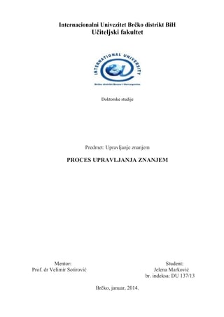 Proces upravljanjem znanjem