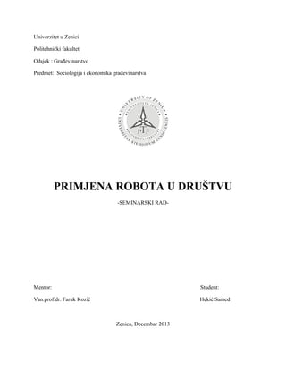 Primjena robota u društvu
