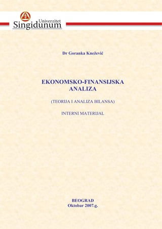 Ekonomsko finansijska analiza