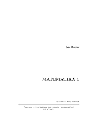 Matematika (Tehnički fakulteti)