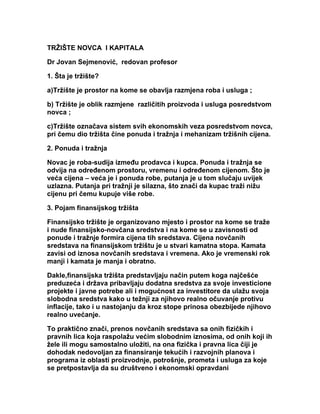 Tržište novca i kapitala