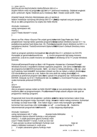 Osnove programiranja u c++